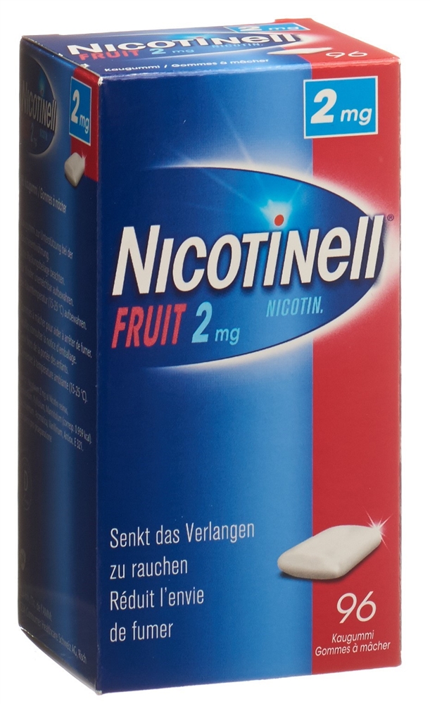 NICOTINELL Gum Kaupast 2 mg fruit Blist 96 Stk