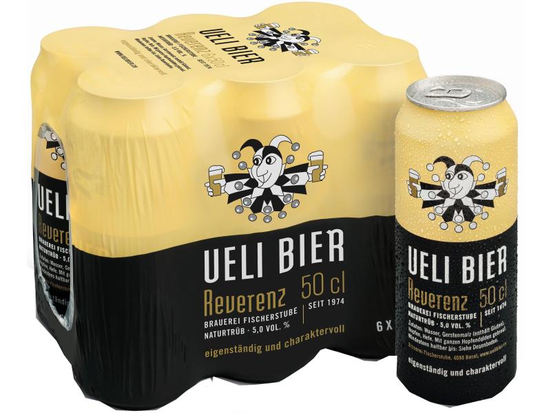 Ueli Bier Reverenz naturtrüb 6 x 0.5 l Trübes Bier mit ausgeprägtem Hopfenaroma