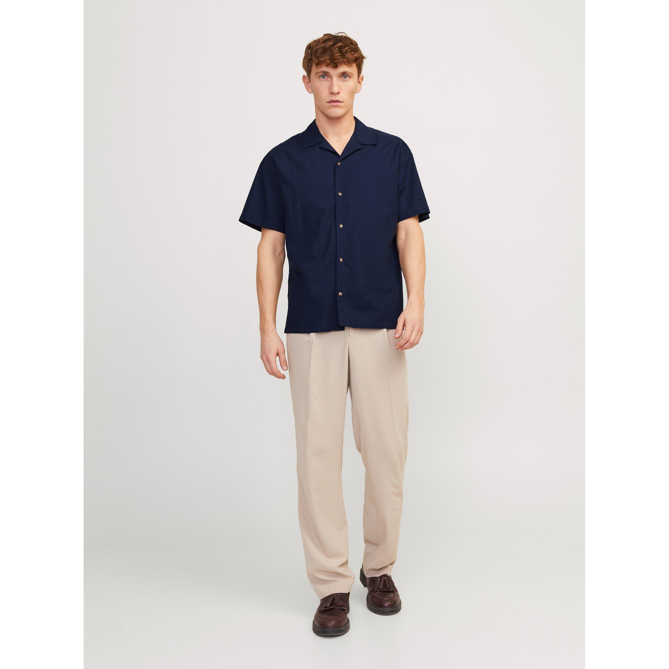 Jack and Jones Resort Linen Blend Short Sleeve Shirt
