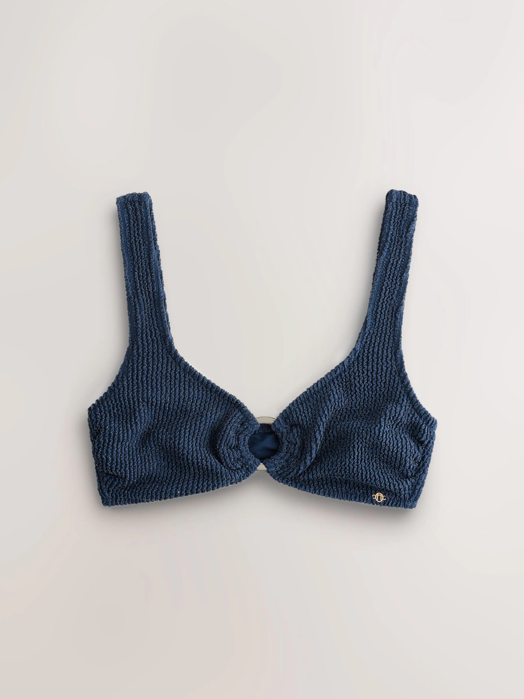 Navy Metallic Sparkle - Half-lange bikinitop