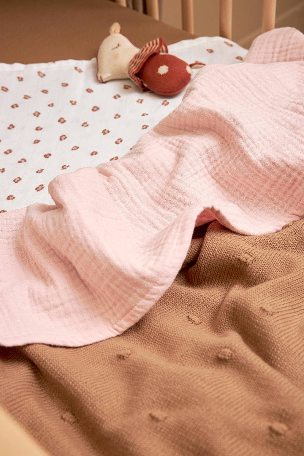 hydrofiele baby ledikantlaken 100x150cm soft pink