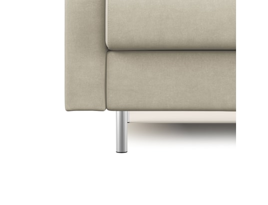 DIVANI.STORE - Canapé lit megan en microfibre creme 2 places