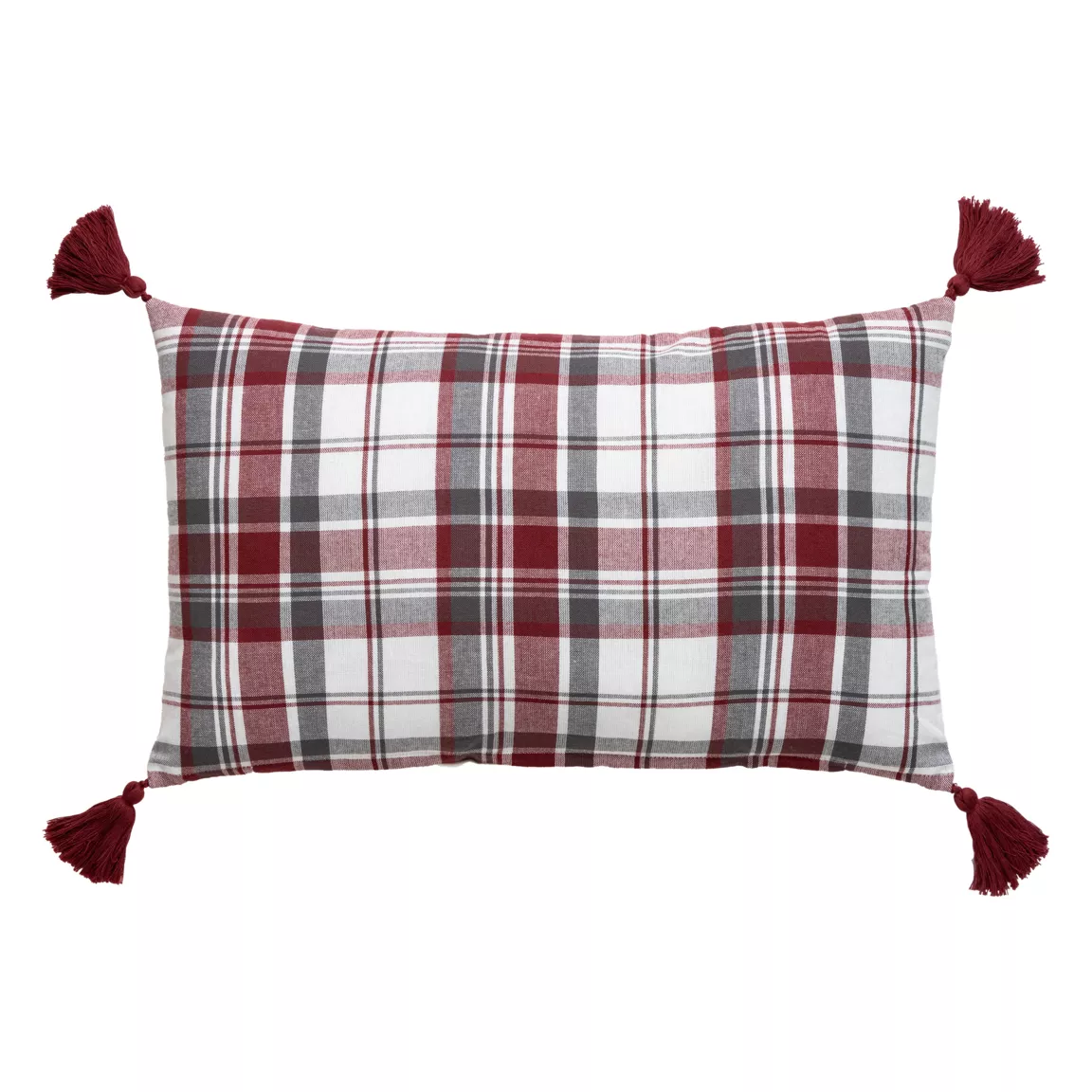 Coussin rectangulaire coton (30 x 50 cm) Megeve Rouge