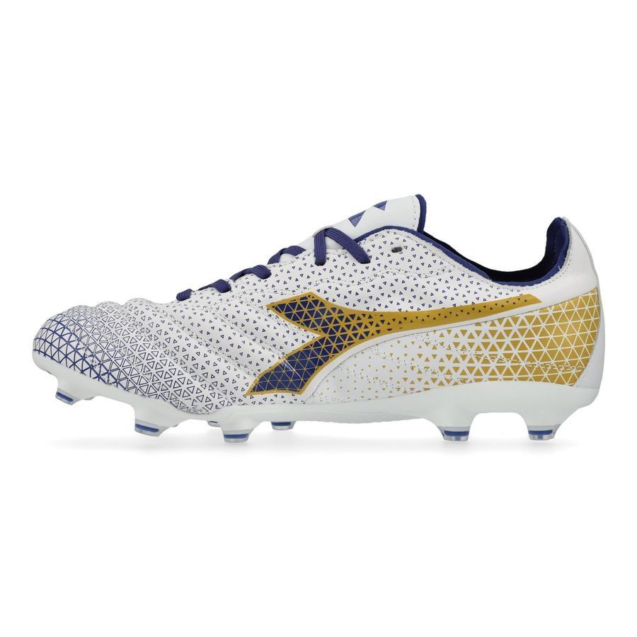 Diadora Brasil Elite GR LT LP12 FG - Blanc/Bleu/Doré