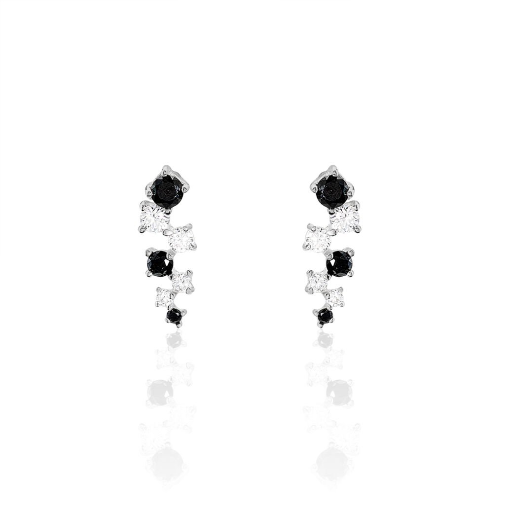 Boucles D'oreilles Pendantes Gaya Argent Blanc Oxyde De Zirconium