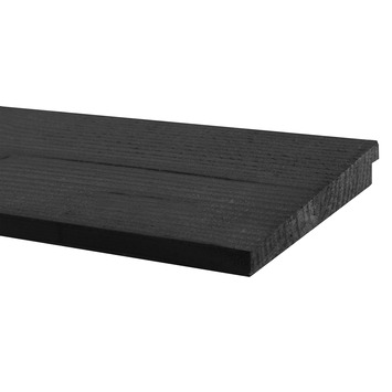 Zweeds rabatdeel Douglas zwart ca. 2,7 x 19 cm, lengte ca. 300 cm