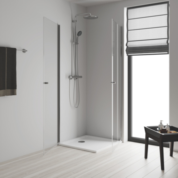 Grohe douchesysteem Vitalio Start 250 met handdouche en thermostaatkraan 2 standen chroom, max. 8,0 L/min bij 3 bar - hartafstand kraan 15 cm