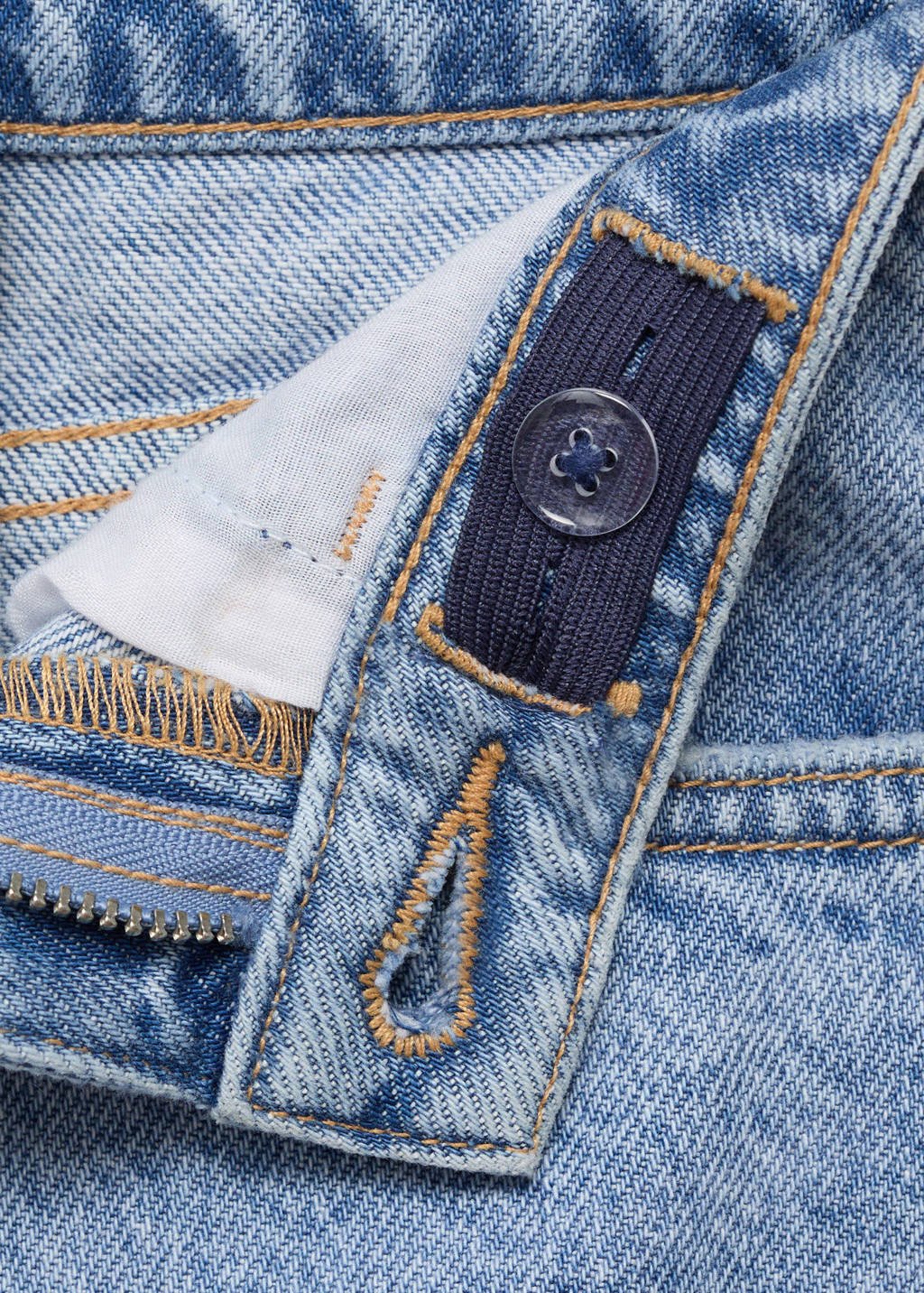 Mango Kids mom jeans medium blue denim