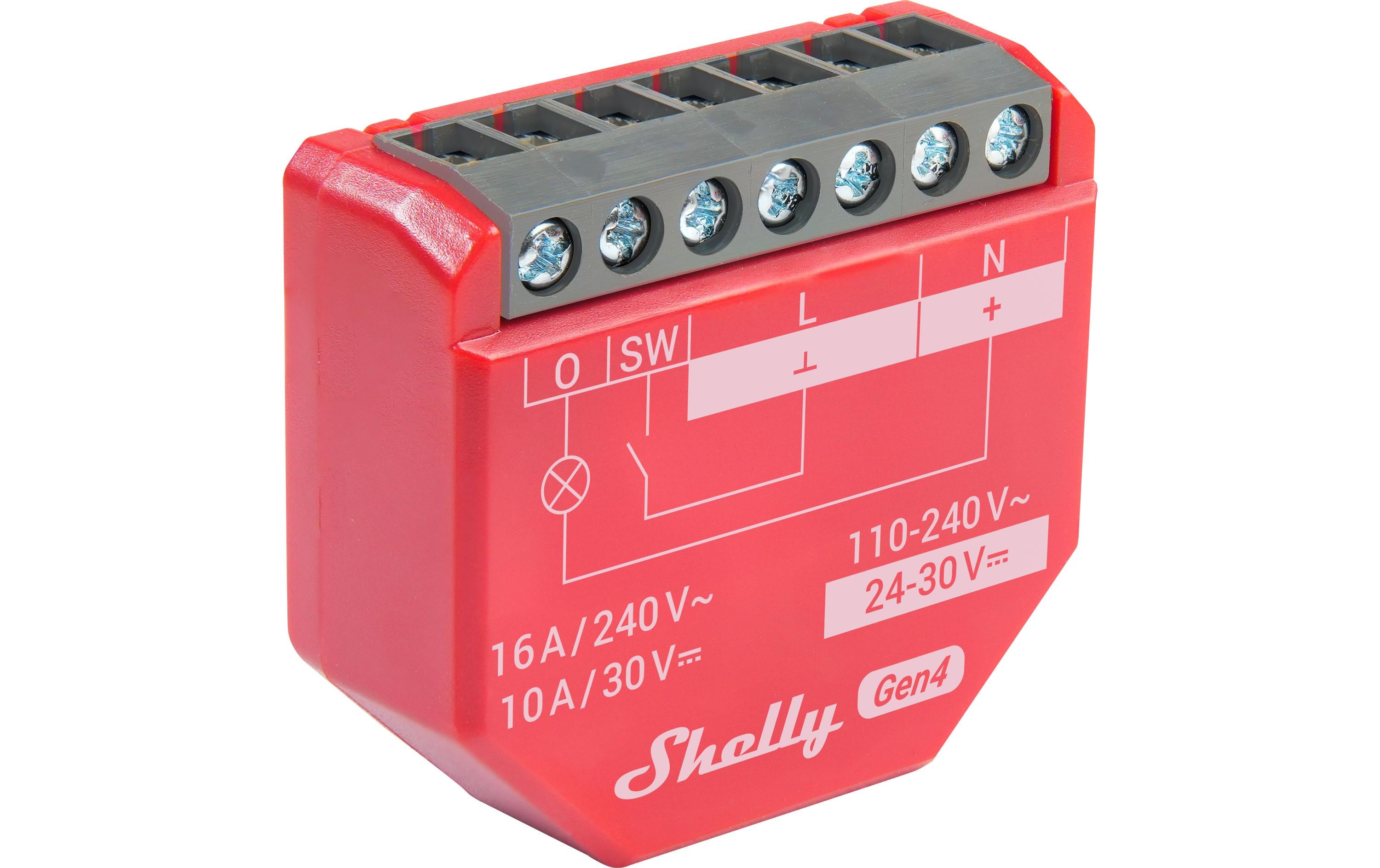 WLAN-Schaltaktor 1PM Gen4 Rot, 16 AWi-Fi-gesteuerter, intelligenter Schalter