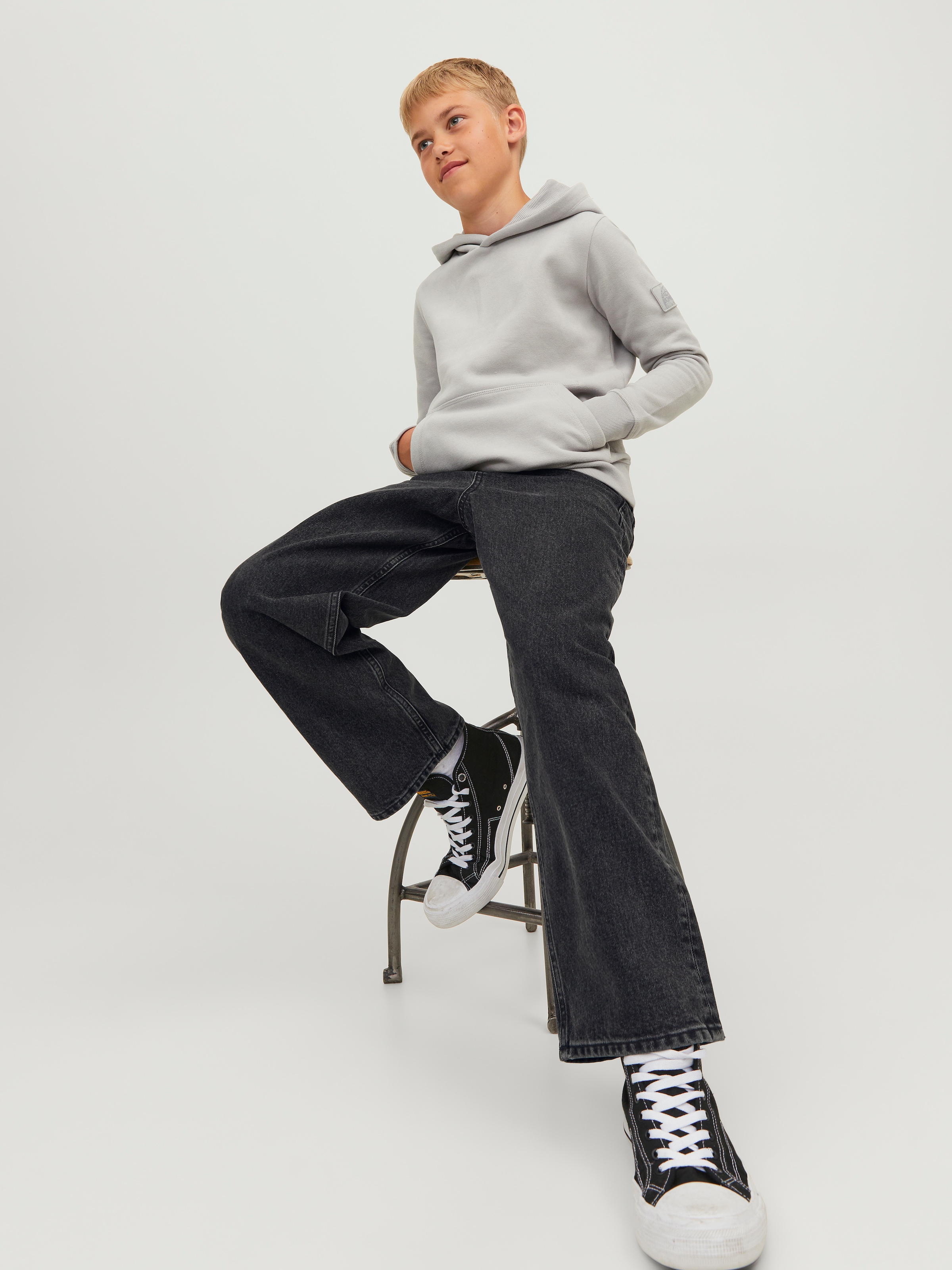 Jack & Jones Junior Relax-fit-Jeans »JJIALEX bequem und einfach kombinierbar« Abriebeffekte, modisch, relaxed fit, Denim