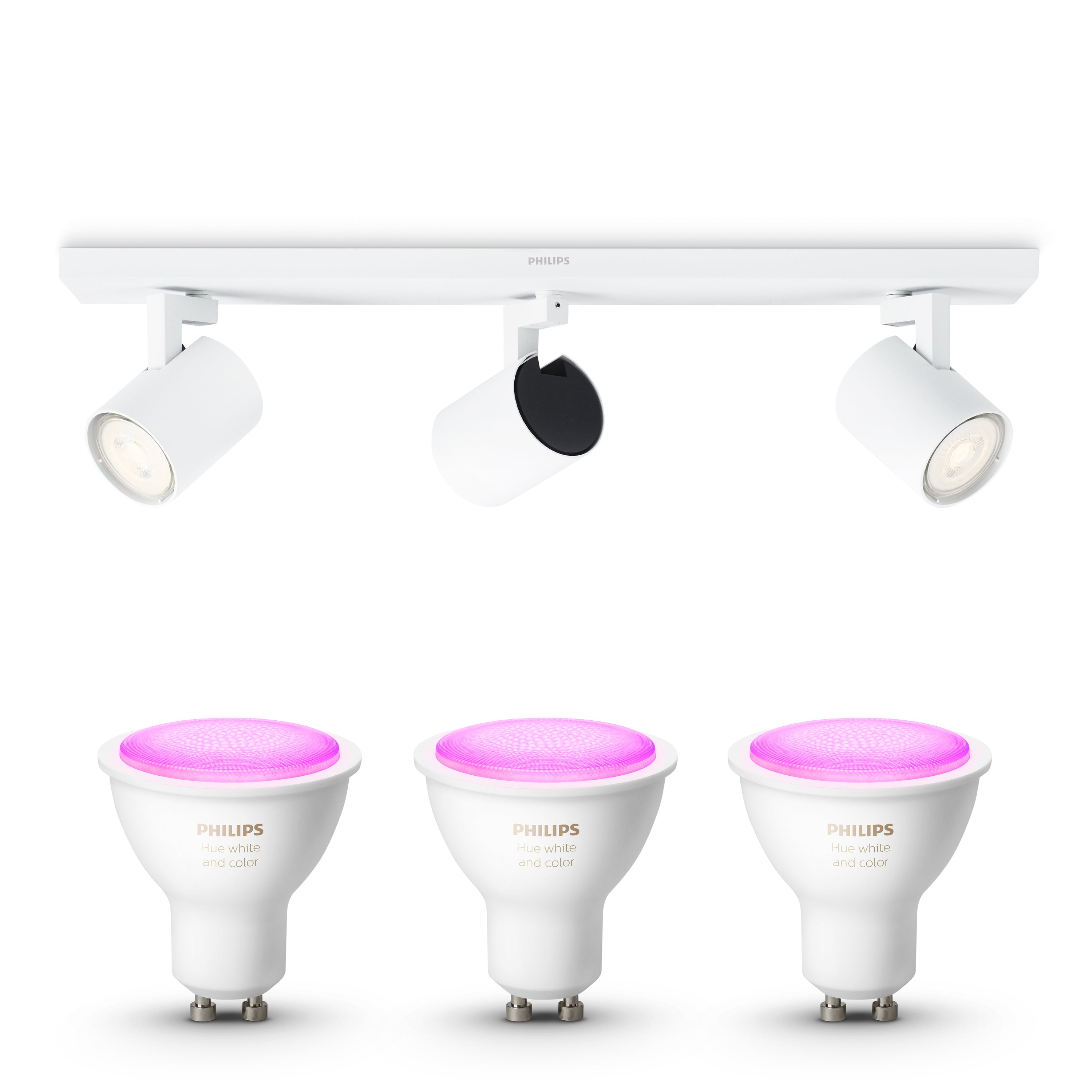 Philips Hue Runner Opbouwspot - Wit en Gekleurd Licht - 3-Lichts
