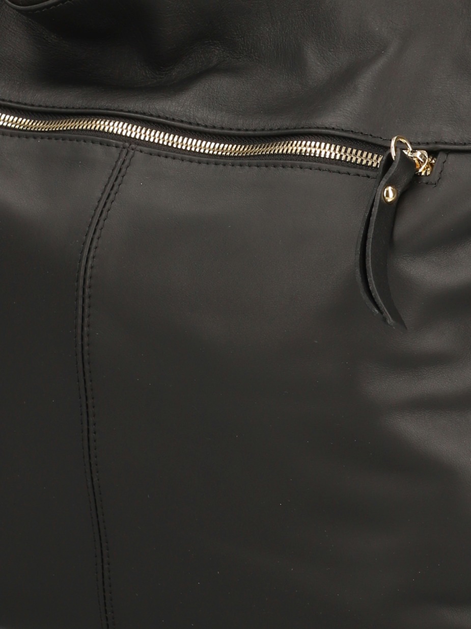 Glattleder Hobo Bag