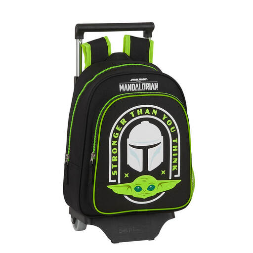 Mochila infantil pequena com rodas do Mandaloriano