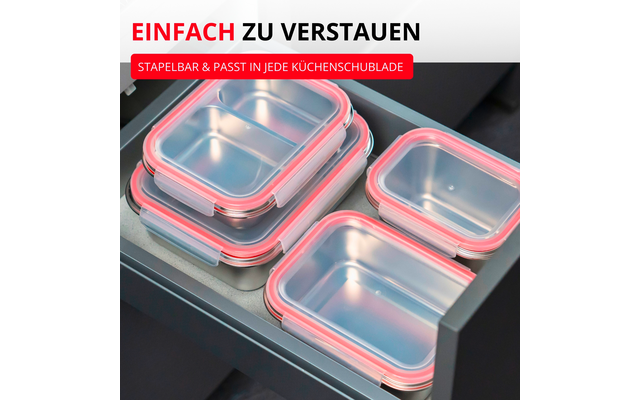 Westmark Lunch Box und Frischhaltedose Edelstahl