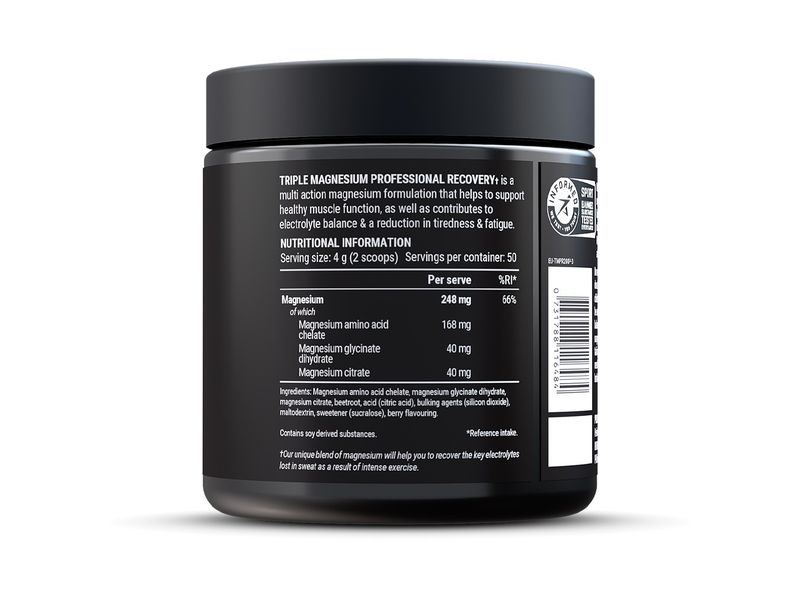 Pillar Performance Pulver Triple Magnesium Beeren 200 g Nahrungsergänzungsmittel