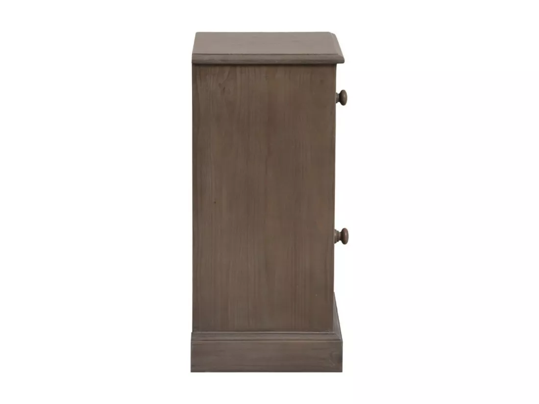 Table de chevet 1 porte charnière à droite 1 tiroir Bois Marron - Natural Interior's
