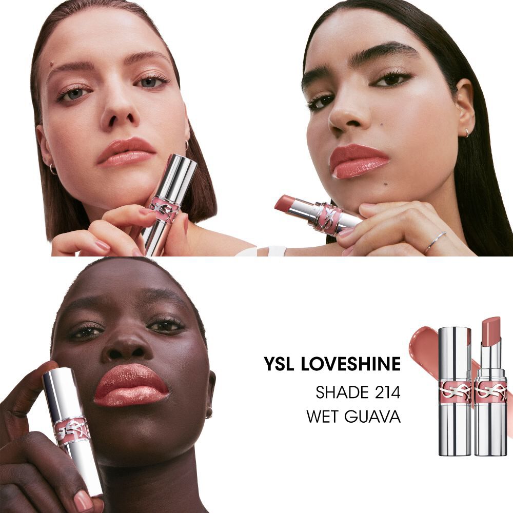 YSL LOVESHINE  ROUGE À LÈVRES BRILLANT ET SOIN - 214 WET WAVA