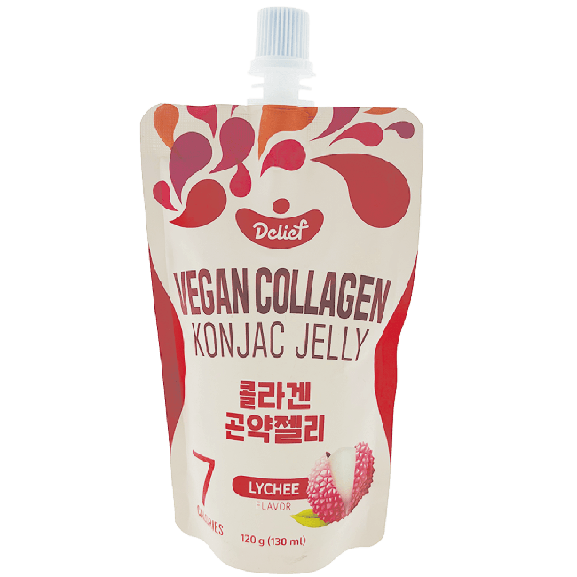 Delief Veganistische Collageen Konjac Gelei met Lychee Smaak 120g