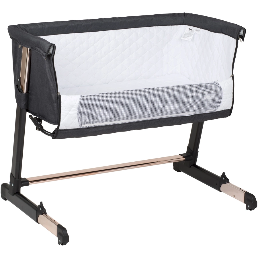 babyGO Beistellbett Together Black-Gold