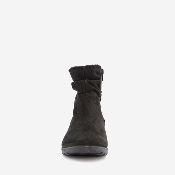 Hush Puppies gevoerde suede enkellaarsjes zwart