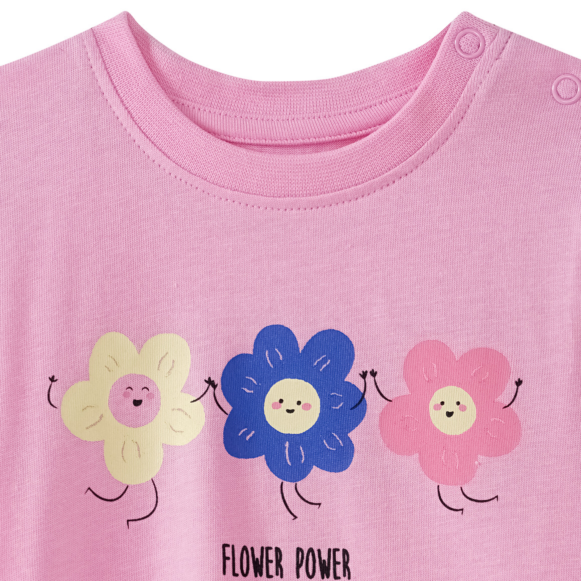Topomini Baby T-Shirt mit Blumen-Print rosa
