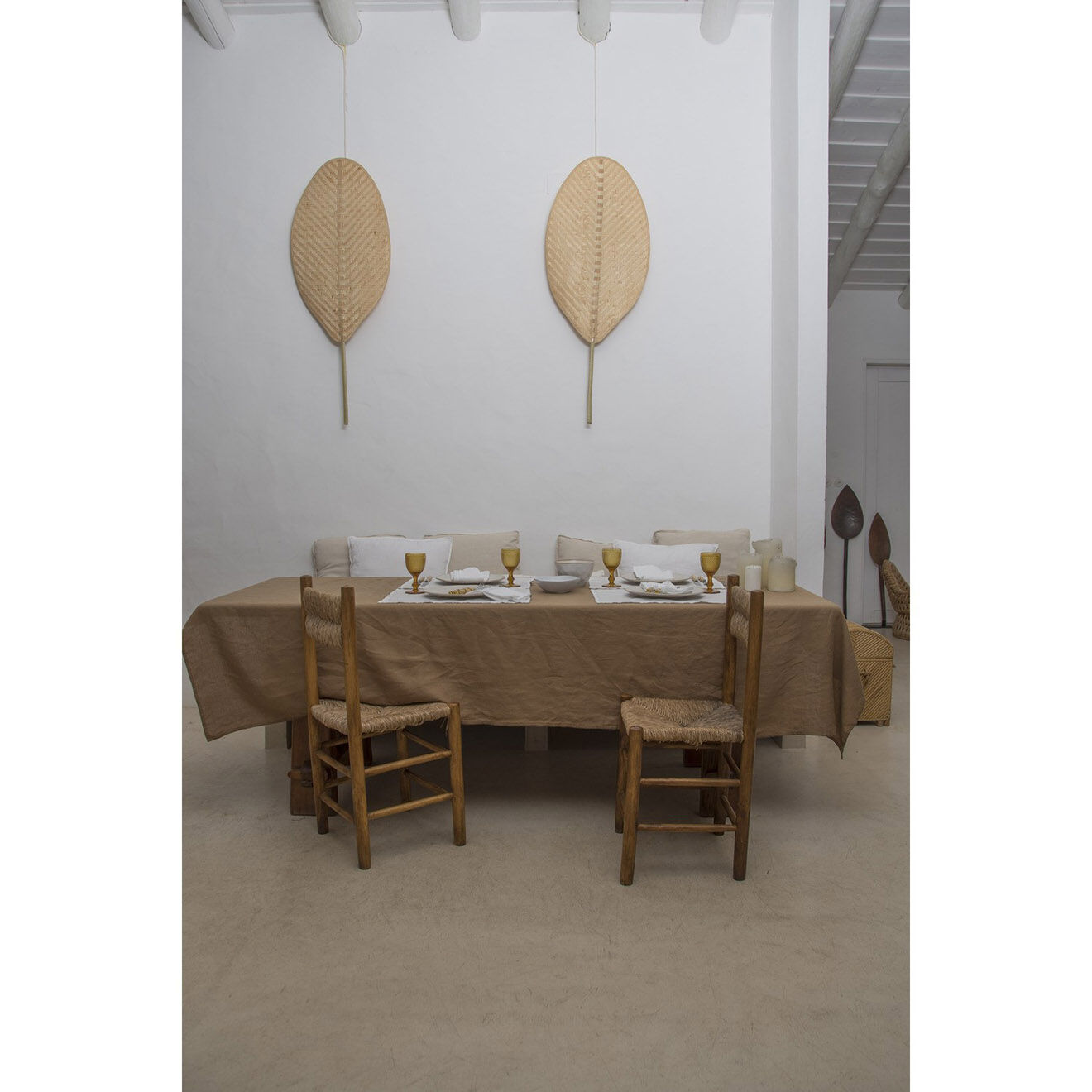 Febronie Nappe en Lin lavé Hortense caramel