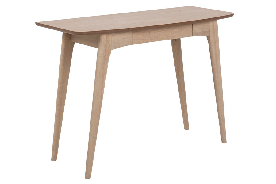 Woodstock skrivebord Hvitoljet eikefinér. 105x45 cm.