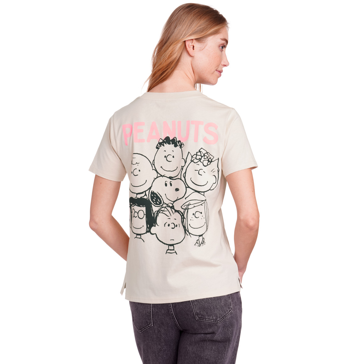Jonas Nielsen Peanuts T-Shirt mit Rücken-Print beige