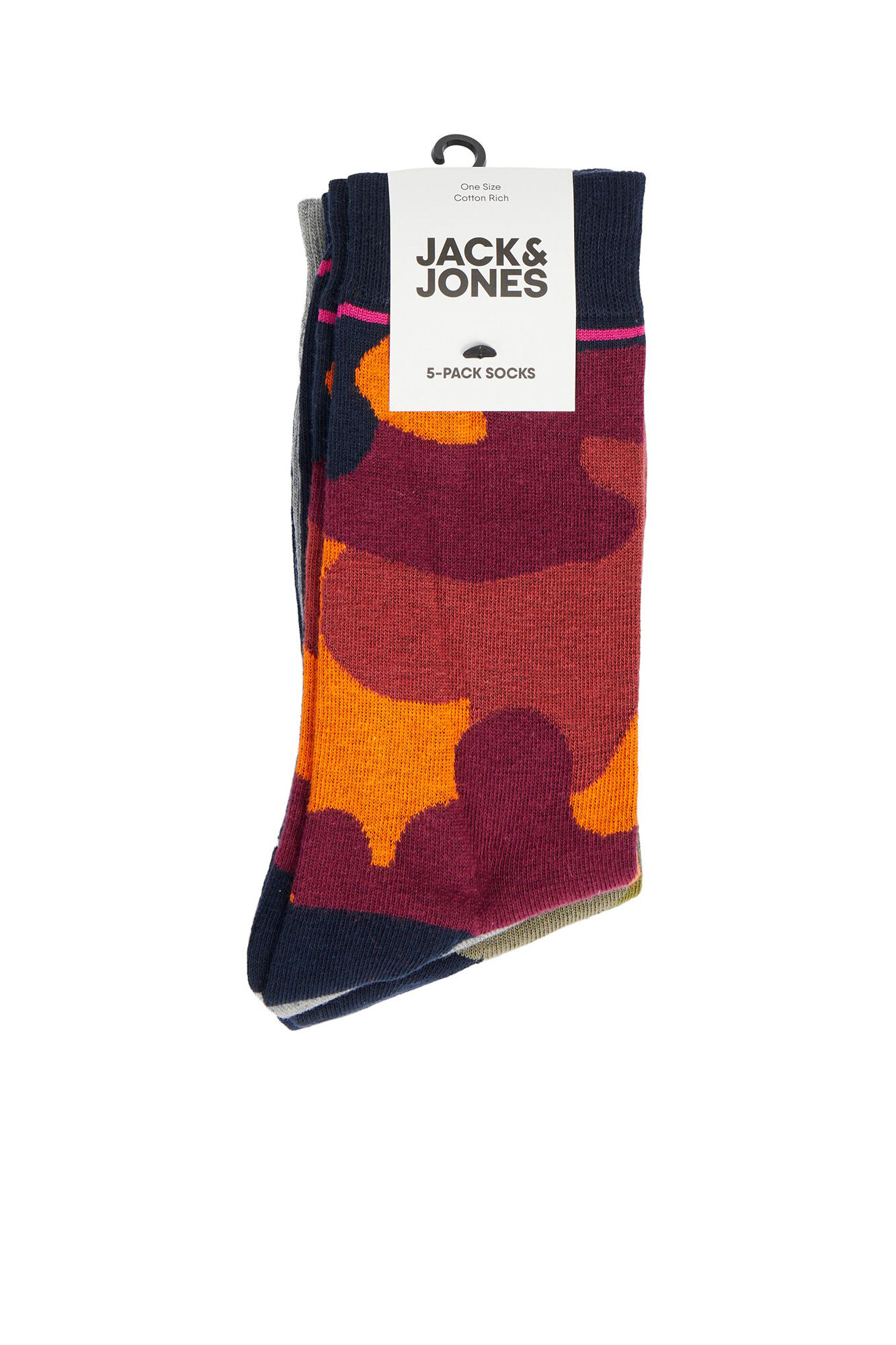 Pacote com 5 meias até o joelho com estampa de camuflagem mexicana
