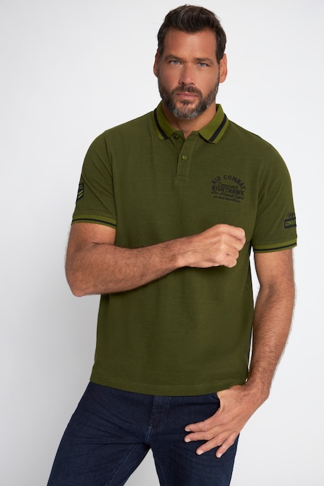 Poloshirt, Halbarm, Piqué, Badges