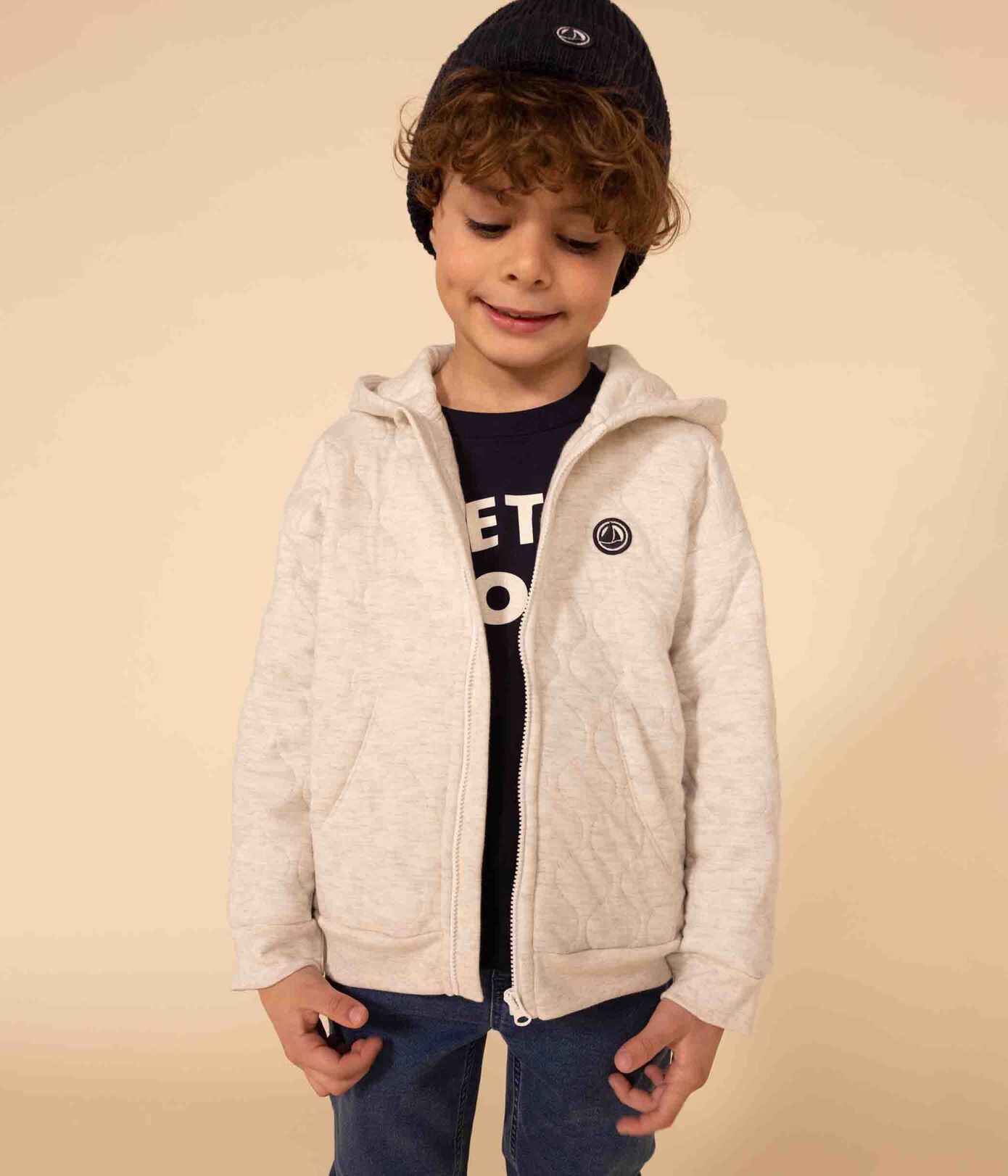 Sweatshirt zippé à capuche en tubique matelassé enfant fille / garçon