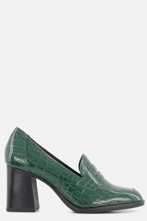 Tamaris Trotteur Pumps groen Textiel