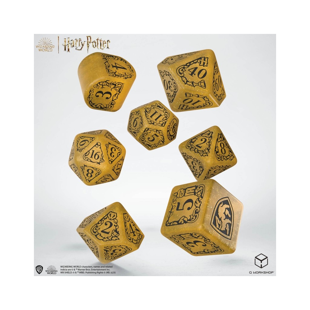 Set de dés Harry Potter - Poufsouffle Jaune