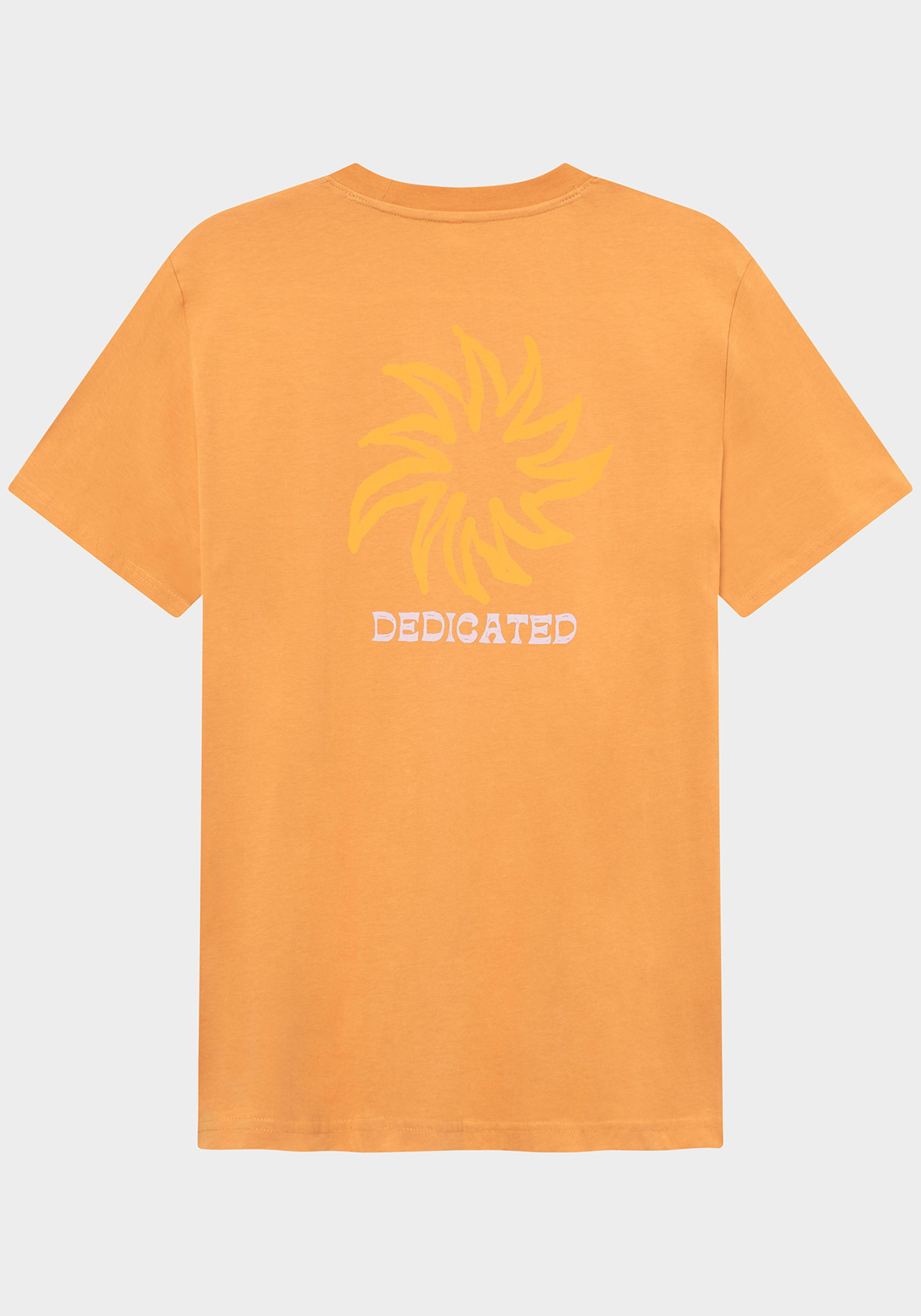 Dedicated T-Shirt Stockholm Sun Logo Amber Gold