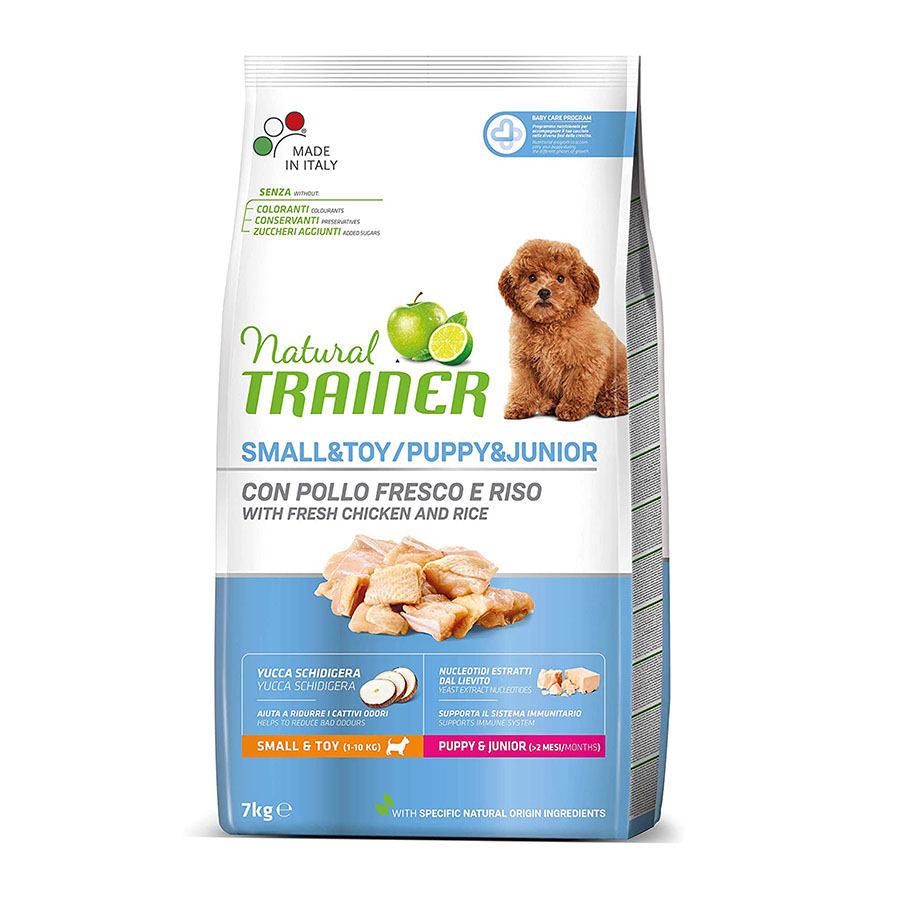Ração Natural Trainer para Cães Filhotes/Juniores e Mini/Toy com Frango