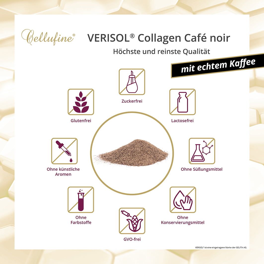 Cellufine® Café noir VERISOL® B (Rind) Collagen-Kaffee - Doypack