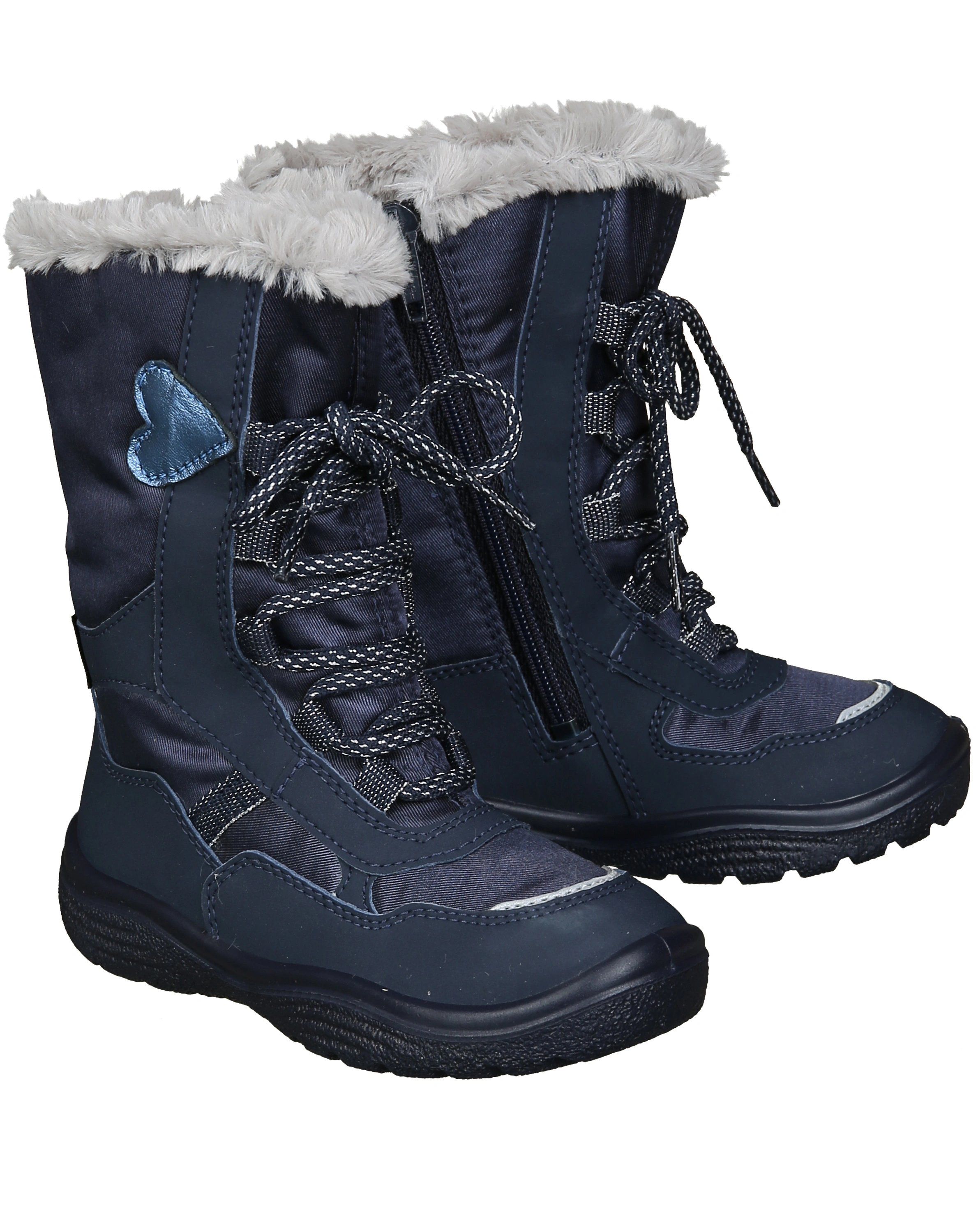Schnürstiefel CRYSTAL - HEART in blau