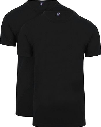 Alan Red Ottawa T-shirt Stretch Zwart (2Pack) 6680/2P/99 Ottawa T-shirt Black kopen