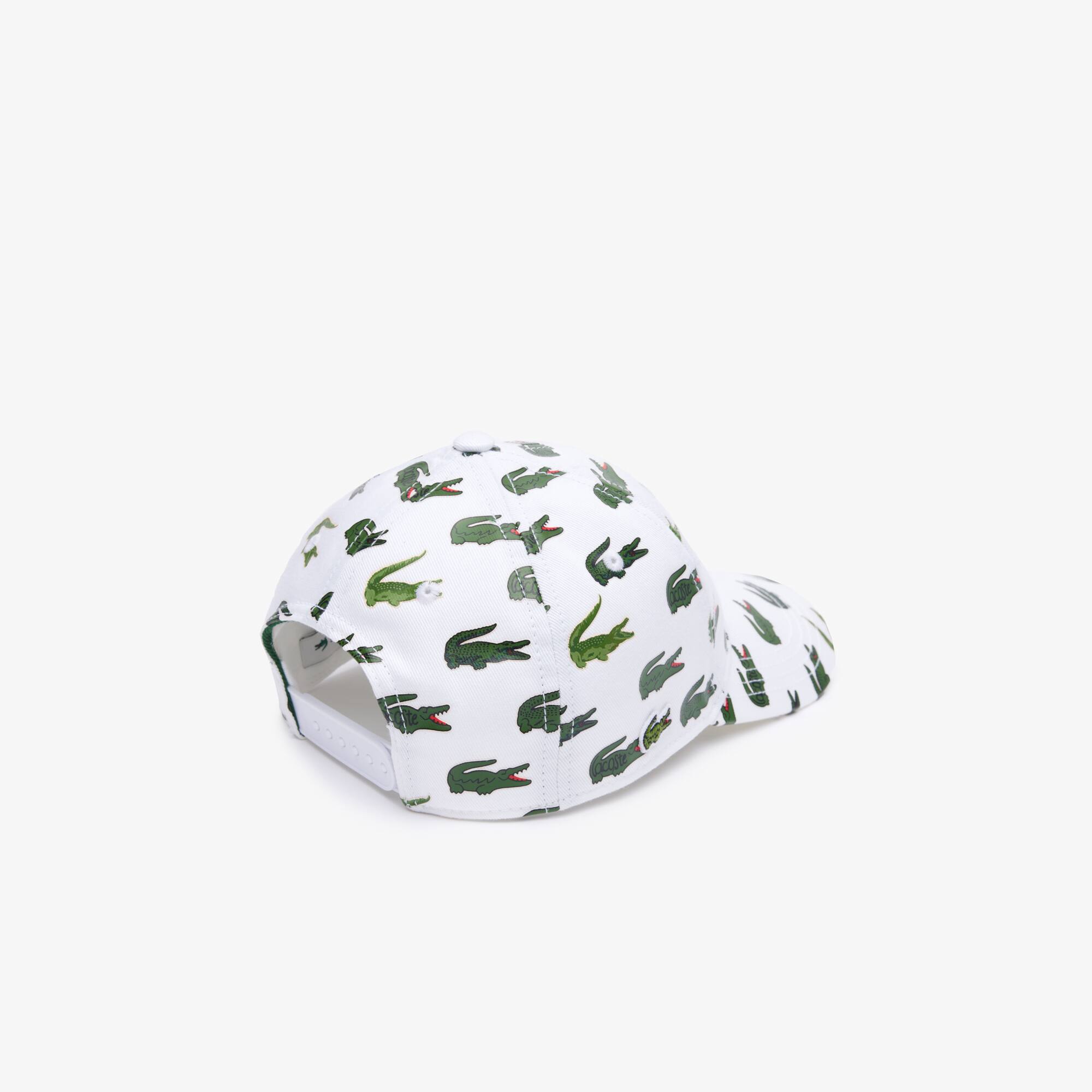 Casquette à imprimé signature en coton Casquettes & Bonnets - Blanc - Lacoste - Enfant