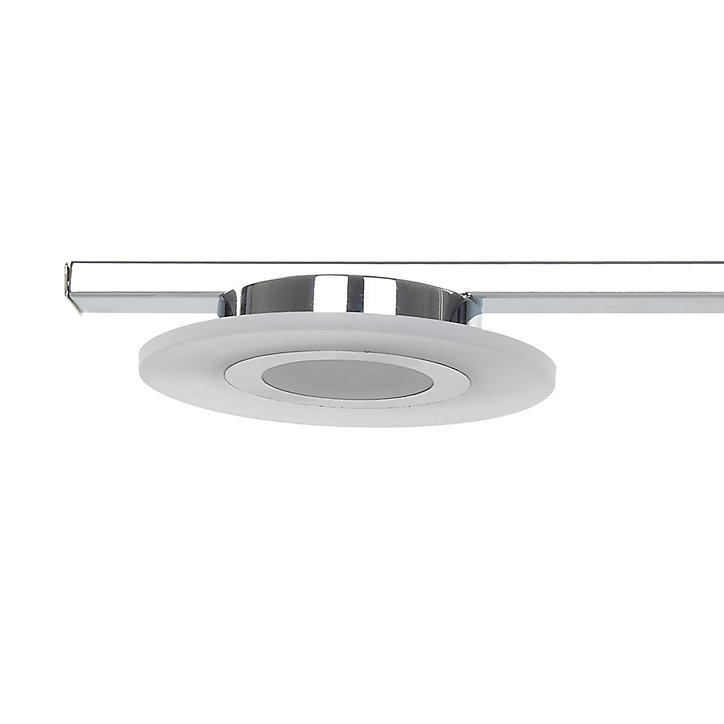 Suspension Giedi 4 LED intégrée argent