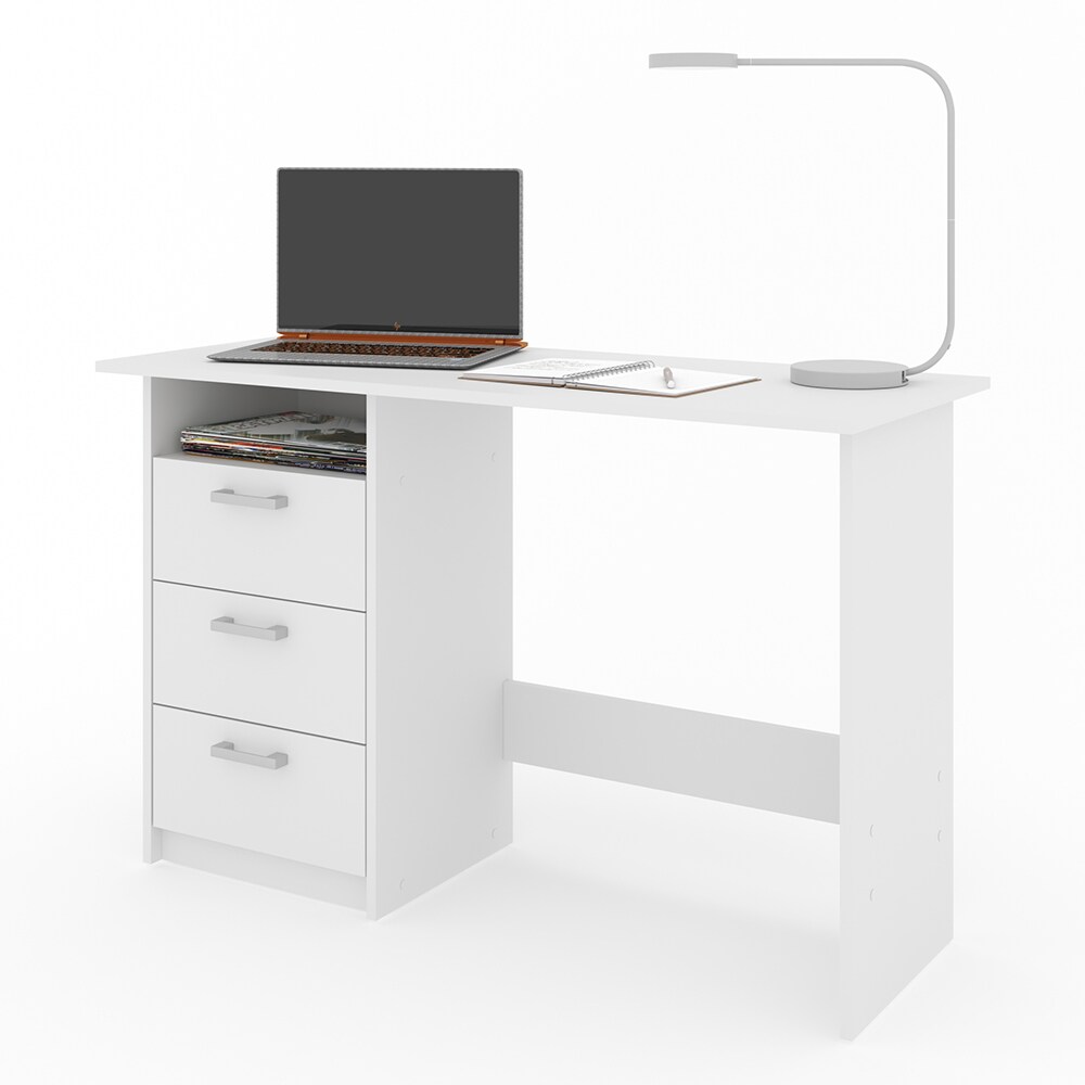 VICCO Schreibtisch MEIKO Weiß Arbeitstisch Bürotisch Regal PC Tisch Schubladen