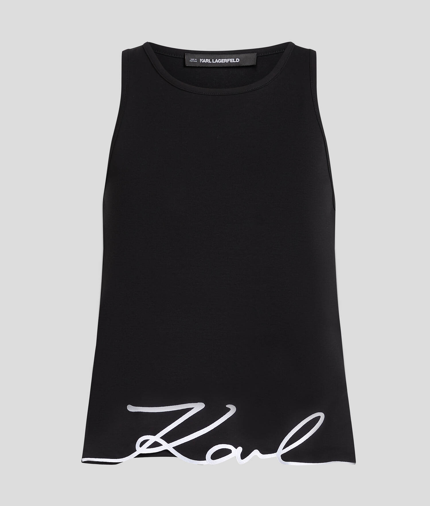 DÉBARDEUR À OURLET KARL SIGNATURE - Noir