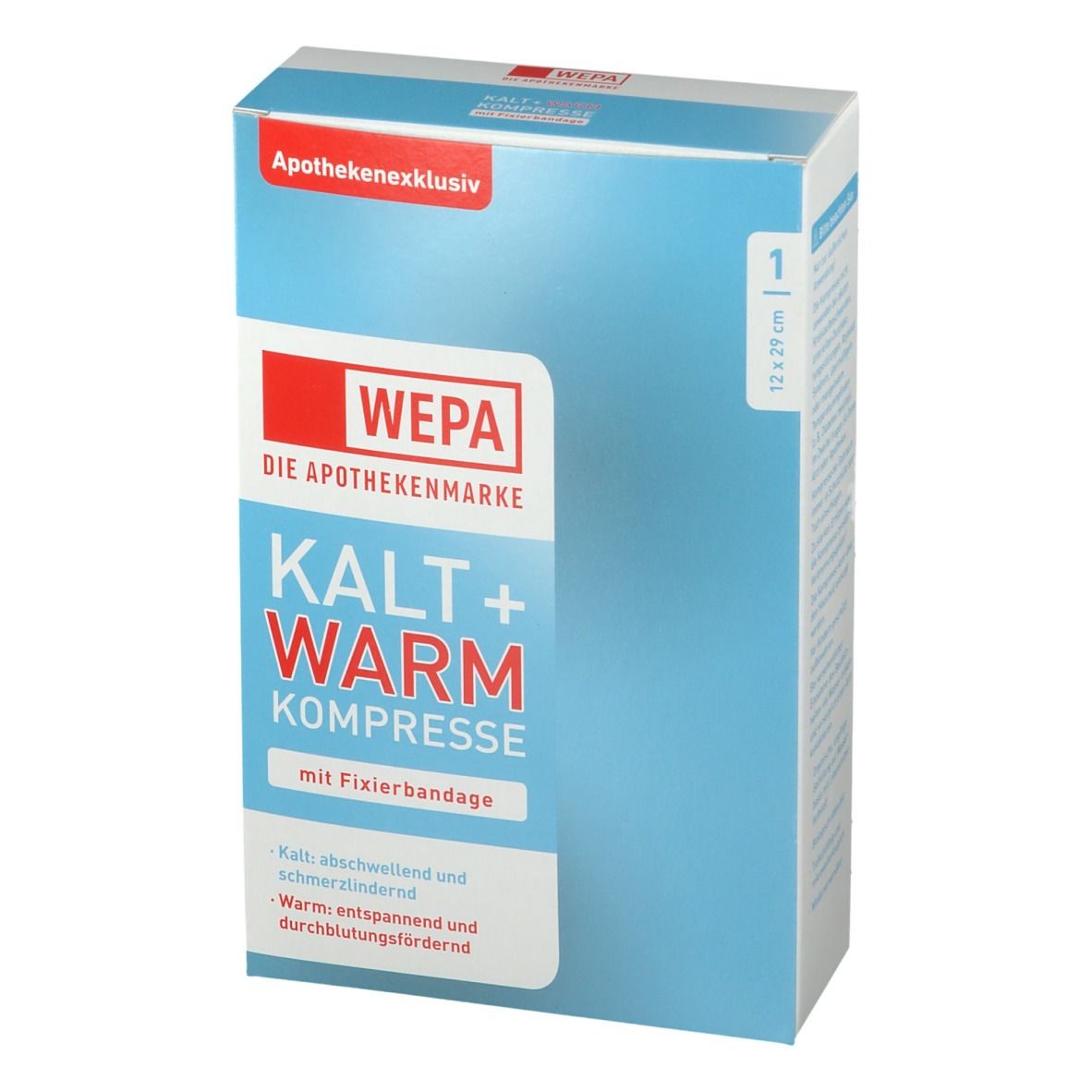 Kalt-Warm Kompresse 12 x 29cm mit Fixierband