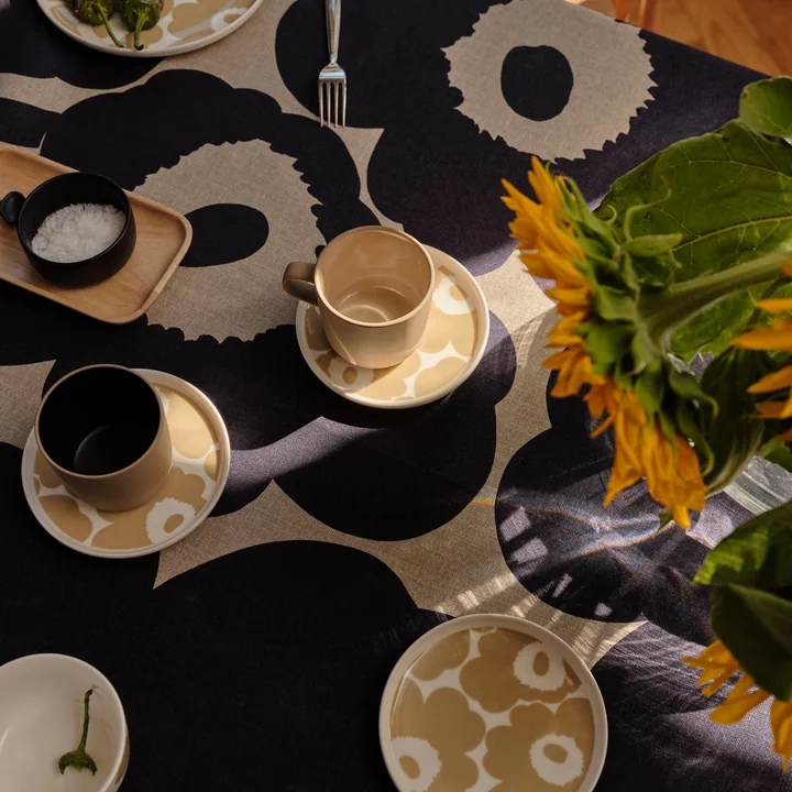 Marimekko - Oiva Unikko Teller Ø 20 cm, weiss / beige