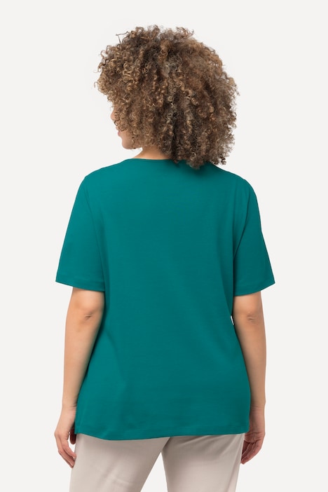 Shirt, doppellagige Vorderseite, Slim, Rundhals, Halbarm