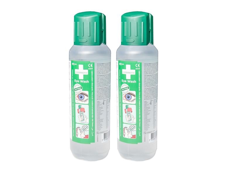Cederroth CEDERROTH Augendusche 2 x 500 ml Augendusche für die schnelle Anwendung bei Unfällen mit Chemikalien