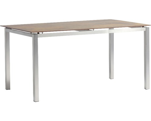 Skye tuinmeubelset van roestvrij staal, 7-delig, beige, stapelbaar