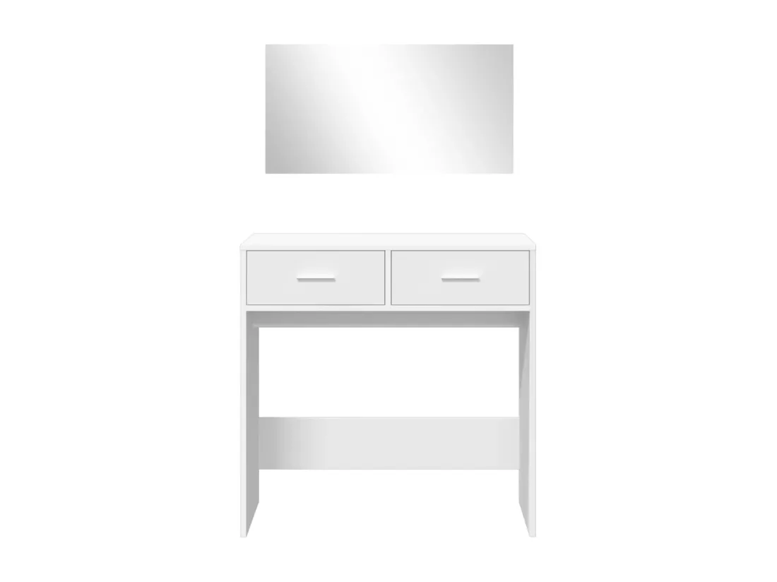 Coiffeuse avec miroir blanc 80x39x80 cm