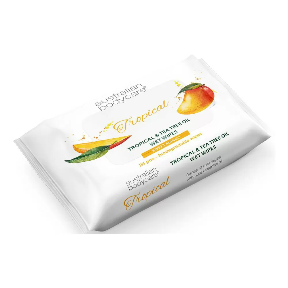 Australian Bodycare Tropical Wet Wipes - 24 stk.
