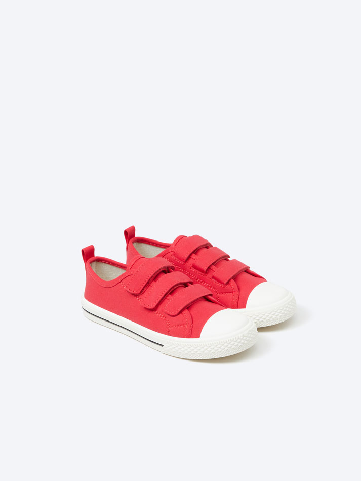 Tênis com biqueira de malha - Vermelho